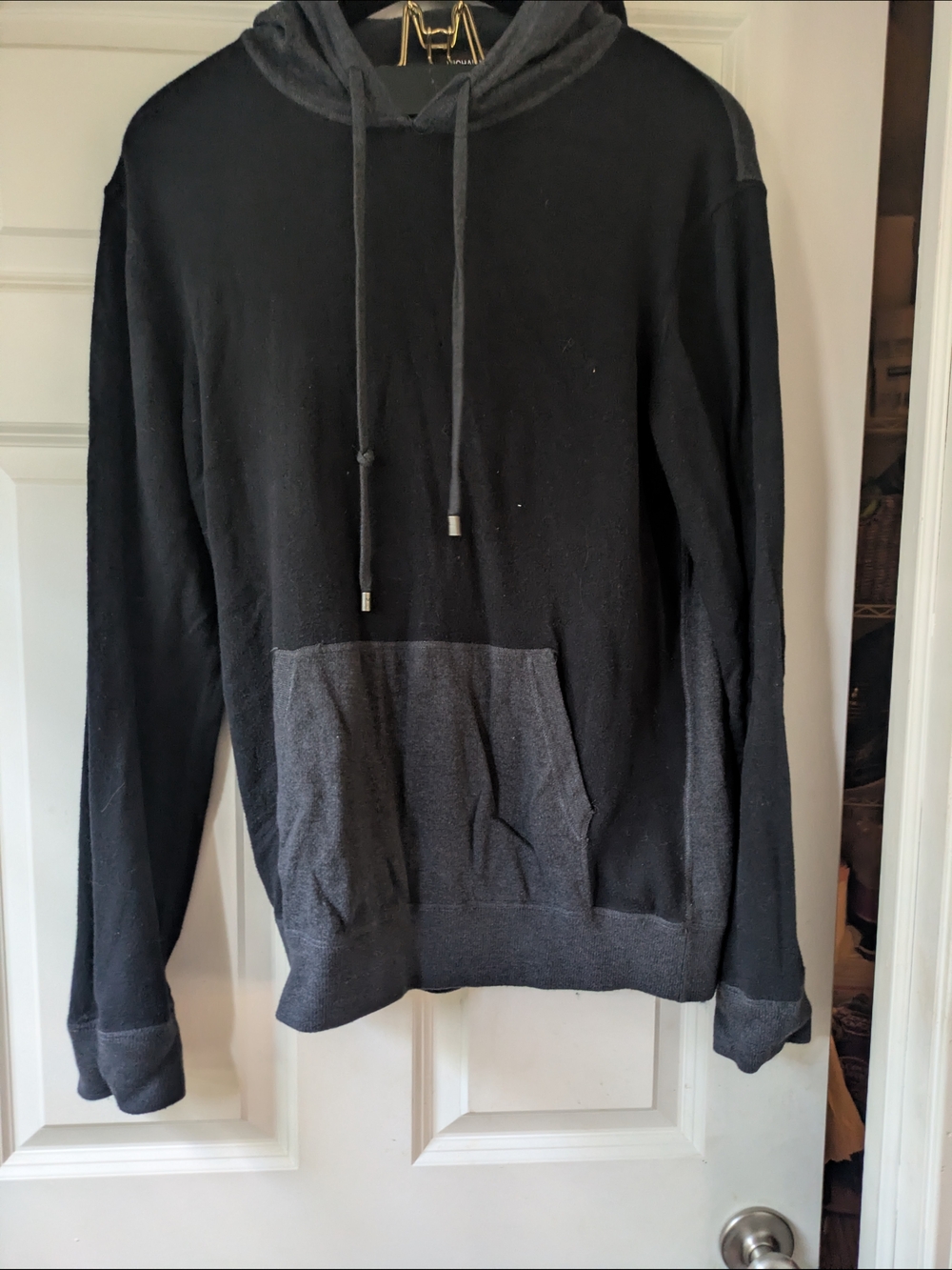 Michael Kors Charcoal Gray Knit Top - Logo Tag